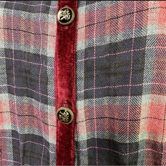 Aratta Multicolor Paisley and Plaid Long Sleeve Tunic - Picture 3 of 3